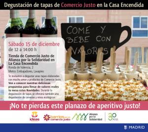 Ven a tomar un aperitivo de Comercio Justo