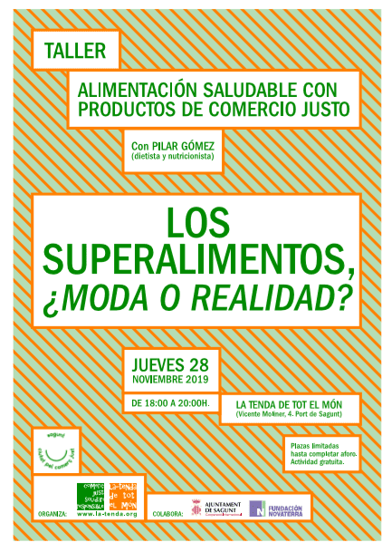 Taller de alimentación saludable en La Tenda de Tot el Món. Los superalimentos, ¿moda o realidad?