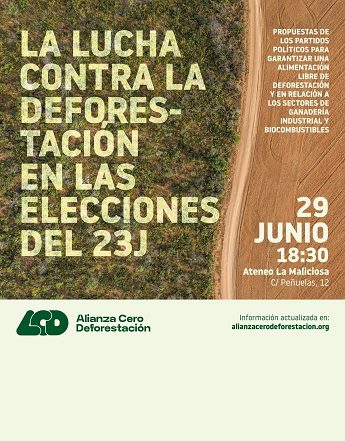 La Alianza Cero Deforestación organiza un debate con los partidos políticos de cara al 23J